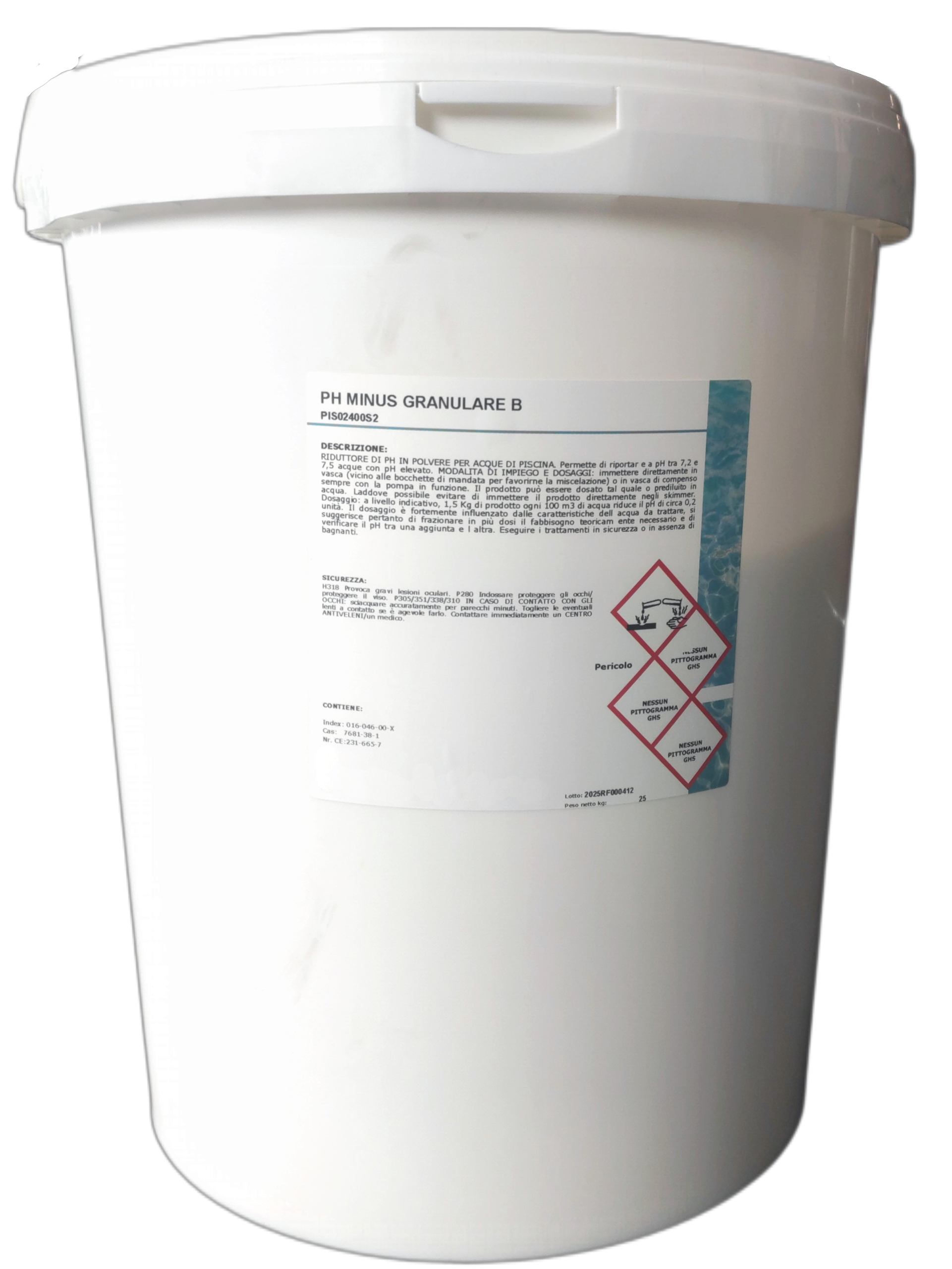 PH MINUS GRANULARE SECCHIO 25 KG