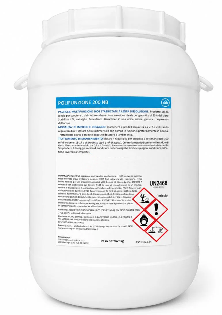 Pastiglie Polifunzionali da 200g in Secchio da 25 kg